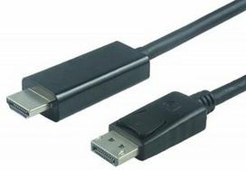 PremiumCord DisplayPort 1.2 To HDMI 2.0 Cable 3m Black