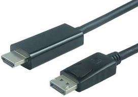 PremiumCord DisplayPort To HDMI 2m Black