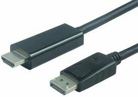 PremiumCord DisplayPort To HDMI 3m Black