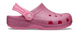 Crocs™ Kids' Classic Glitter Clog Pink Lemonade 23
