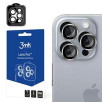 apsaugines pleveles iphone 16 - 3MK Lens Protection Pro Apple iPhone 16 Pro/ 16 Pro Max Titanium Silver - 1 nuotrauka