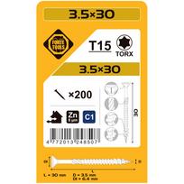 Medsraigčiai Forte Tools, 3,5 x 30 mm, Balta (White)