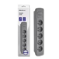 Qoltec 50275 Maitinimo juosta 5 lizdai 1,8 m Pilkas (Grey)