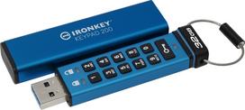 32gb usb - Kingston IronKey Keypad 200 32GB Mėlyna (Blue) - 1 nuotrauka