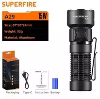prozektorius magnetas - Superfire A29 EDC 15W 1450lm, Įkraunamas USB-C, Su Magnetu - 1 nuotrauka