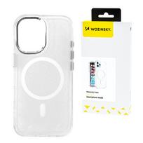 samsung galaxy s24 fe deklas - Wozinsky Glitter Case with Mag Safe for Samsung Galaxy S24 FE - Skaidrus su blizgučiais (Clear with Glitter) - 1 nuotrauka