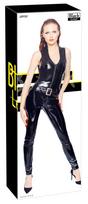 kombinezonas moterims - Black Level Vinyl overall Mesh xl Seksuali lateksinė apranga - 1 nuotrauka