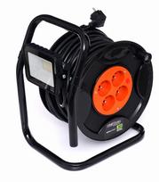 ilgintuvas 3x2,5 - Kraft&Dele KD4021 30m būgninis ilgintuvas su LED indikatoriumi - 1 nuotrauka