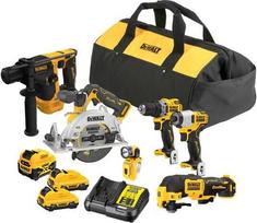 DeWALT DCK611P1D2-QW 12V COMBO Rinkinys (DCH072+DCS512+DCD701+DCF801+DCS353+DCL510) 1x5,0Ah, 2x2,0Ah, Krepšys
