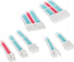 psu laidai - Kolink Core Adept Braided Cable Extension Kit COREADEPT-EK-BBP Baltas (White)/Mėlynas (Blue)/Rožinis (Pink) - 1 nuotrauka