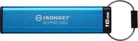 kingston usb 256 - Kingston IronKey Keypad 200C 16GB Blue (Mėlyna) - 1 nuotrauka