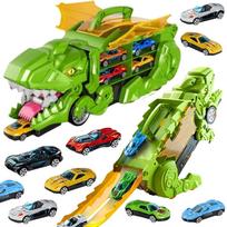 dinozauru trasa - Woopie dinozaurų bėgių transporto priemonių rinkinys - 1 nuotrauka