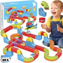 garazas - Woopie Magic Cube traukinukas magnetinė levituojanti trasa, 68 vnt - 1 nuotrauka
