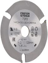 Faster Tools pjovimo diskas medienai TCT, 125x22,2 mm, 3 dantys