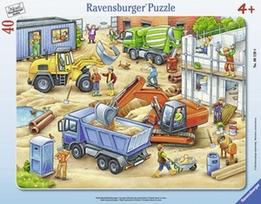 Dėlionė Ravensburger Frame Large Construction Vehicles 061204, 40 dalių