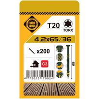 Medsraigčiai Forte Tools, 4.2 x 65 mm, Žalia (Green), 200 vnt.
