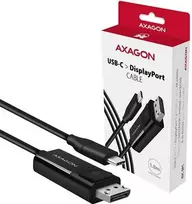 displayport 2.1 kabelis - AXAGON RVC-DPC USB-C į DisplayPort kabelis 1.8m Juodas (Black) - 1 nuotrauka
