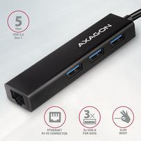Axagon HMC-GL3A SuperSpeed USB-C hub + gigabit LAN Juodas (Black)