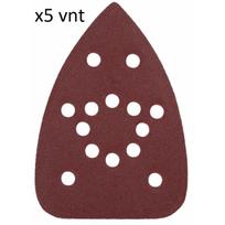 svitrinis popierius - Šlifavimo lapeliai Dedra DED70632, grūd. 80, 5vnt. - 1 nuotrauka