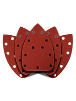 delta juosta - Šlifavimo popierius su „Velcro“ tvirtinimu delta 140 x 140 x 80 mm, K120, 5 vnt, su skylutėmis - 1 nuotrauka