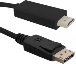 Qoltec DisplayPort į HDMI laidas 1m Juodas (Black)