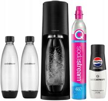 SodaStream Terra, juodas (Black) + 2 buteliai + Pepsi Max sirupas