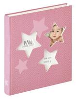Walther Estrella rosa 28x30,5 50 wei&szlig;e Seiten Babyalbum UK133R