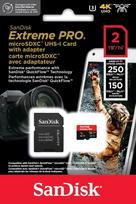 sandisk uhs extreme pro 512gb - SanDisk Extreme PRO 2TB microSDXC UHS-I Class 10 (SDSQXCD-2T00-GN6MA) + SD Adapter - 2 nuotrauka