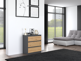 topeshop malwa -  Malwa M3 - Antracitas / Artisan ąžuolas - 3 nuotrauka