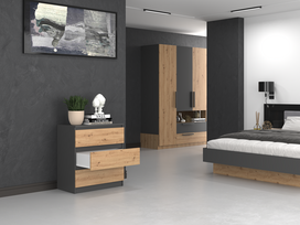 topeshop malwa -  Malwa M3 - Antracitas / Artisan ąžuolas - 5 nuotrauka