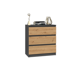 topeshop malwa -  Malwa M3 - Antracitas / Artisan ąžuolas - 6 nuotrauka