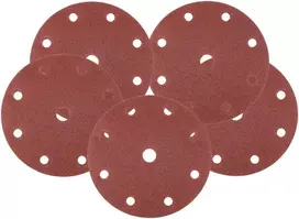 Šlifavimo diskai 150 mm, P80, 5 vnt, su 9 skylėmis 04-721