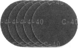 Gipso šlifavimo grotelės su Velcro 180 mm, K40, 5vnt šlifuokliui 59G263