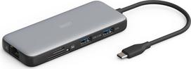 usb c ethernet - Digitus DA-70915 USB-C dokavimo stotelė 8 prievadų Juoda, Pilka (Black, Gray) - 1 nuotrauka