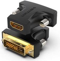 kabelis hdmi dvi - Vention HDMI į DVI adapteris AILB0 Juodas (Black) - 1 nuotrauka