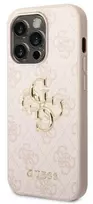 Guess 4G Big Metal Logo Case iPhone 14 Pro Rožinis (Pink)