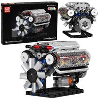 elite - Lean Toys konstruktorius V8 variklis 552 vnt - 1 nuotrauka