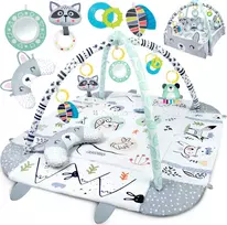 lavinamasis kilimelis - Ricokids lavinamasis kilimėlis Triušis, 110 x 100 cm, Balta/Pilka (White/Grey) - 1 nuotrauka
