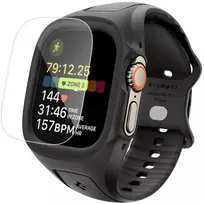 apple ultra 2 - Spigen Liquid Air Pro & Grūdintas Stiklas Apple Watch Ultra 1/2/3 (49 mm) Juodas (Black) - 1 nuotrauka