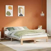 vidaXL Lovos rėmas be čiužinio, 150x200 cm, natūralus (Natural)