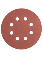 Velcro švitrinis popierius 125 mm, K240, 5 vnt., 8 skylučių