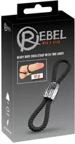 Penio žiedas "Rebel Heavy Rope", juodas (Black)