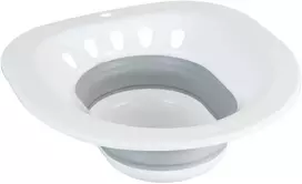 vonele sulankstoma - Unitazo dangtis Bonideco 12x36x39 cm, pilkas/baltas (Grey/White) - 1 nuotrauka