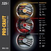 deimantiniai pjovimo diskai - Deimantinių diskų rinkinys „ProCraft DS3.125” - 1 nuotrauka