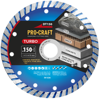 deimantiniai pjovimo diskai - Deimantinis pjovimo diskas „ProCraft DT150” - 1 nuotrauka