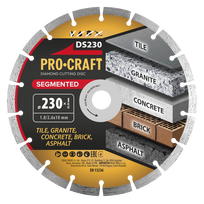 deimantiniai pjovimo diskai - Deimantinis pjovimo diskas „ProCraft DS230” - 1 nuotrauka