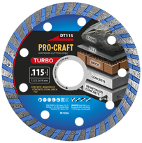deimantiniai pjovimo diskai - Deimantinis pjovimo diskas „ProCraft DT115” - 1 nuotrauka