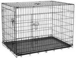 aptvaras sunims - Rebel Metalinis šunų narvas, žaidimų aptvaras, XXL 107x71x78 cm, Juodas (Black) - 1 nuotrauka