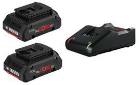 Bosch įkroviklis GAL 18V-40 ir 2 x 4,0 Ah ProCORE akumuliatoriai
