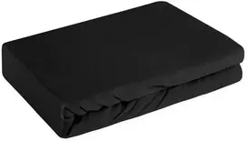 140x200 cm paklodes - Eurofirany paklodė su guma Jersey 3, Juodas (Black), 140x200+30 cm - 1 nuotrauka